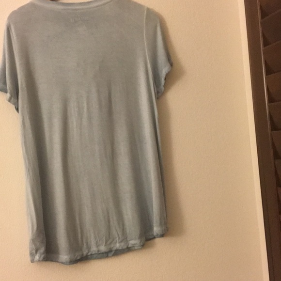 American Eagle Blue Tie Up T-Shirt - Picture 4 of 5